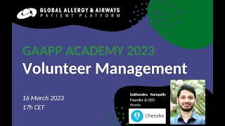 #Volunteer Management - GAAPP Academy 2023