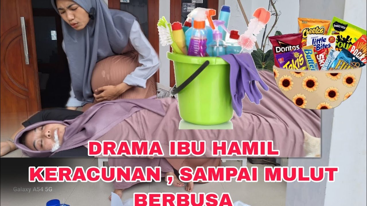 DRAMA LUCU IBU HAMIL KERACUNAN SALAH MAKAN, MULUT  BERBUSA