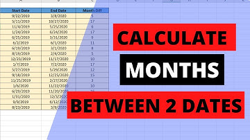 Calculate months between two dates excel - No VBA