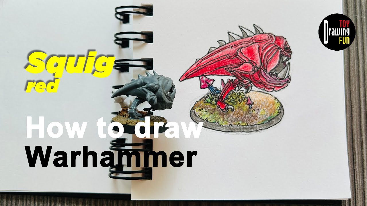 Squig Attack! 🟥 Warhammer AOS Fan Art | Full Drawing Process