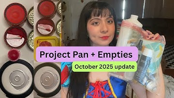 Project pan October 2025 update + empties, #deckofpanning, declutters, and beauty purchases 