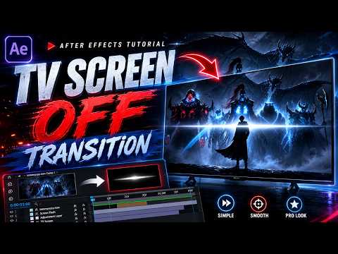 " TV Screen Off Transition 🔥" For Your Edits | Adobe After Effects | XimadAe
