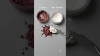 Oddly Satisfying Paint Mixing ASMR 🎨 Maroon + White #shorts