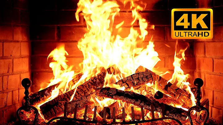 🔥 Fireplace 4K UHD! Fireplace with Crackling Fire Sounds. Fireplace Ambience