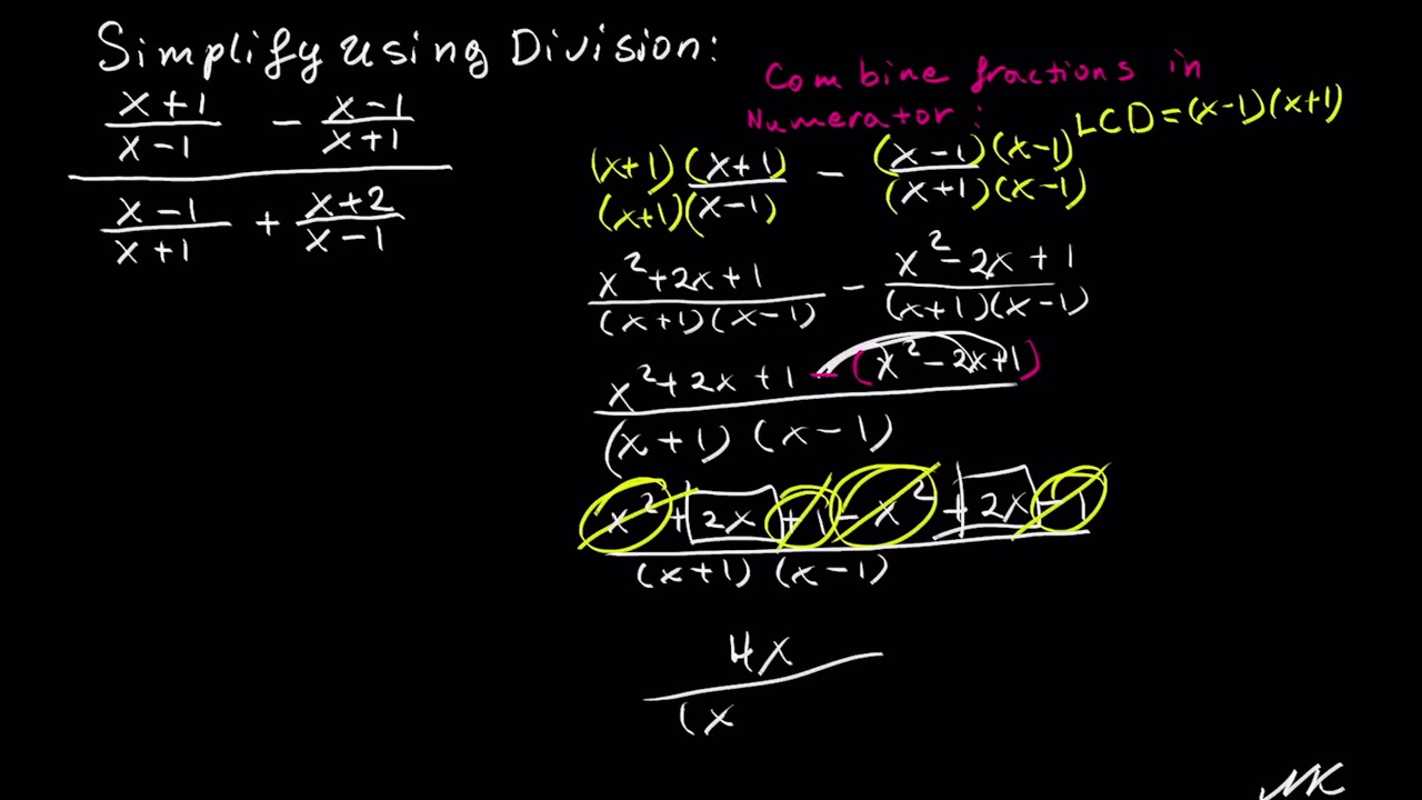 Simplifying Complex Fractions 4 - YouTube
