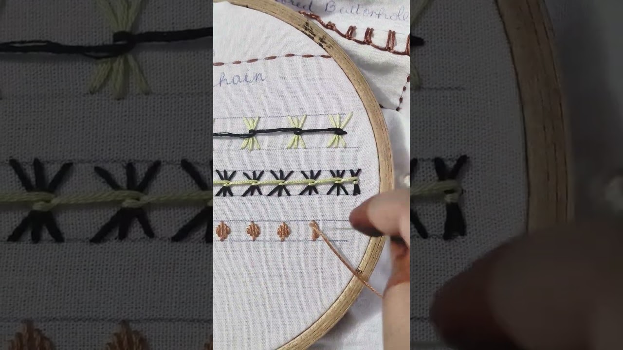 Butterfly 🦋 Chain stitch ⭐#aesthetic #embroidery #diynstitch #blanketstitchembroidery #handmade #art