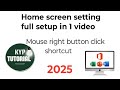 Home screen setting | right button click shortcut | All right click settings in 1 video #computer