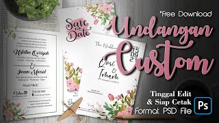 Template Undangan Pernikahan/Khitan Custom C8 - File Adobe Photoshop (PSD)