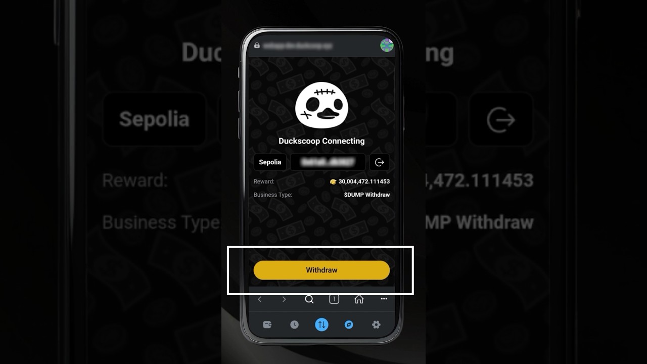 Duck Coin 🦆 Withdrawal Coin to Wallet Steps | 