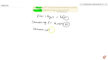 Let `f: R- gtR` whre `R^+` is the set of all positive real numbers, be such that `f(x)=(log)_e