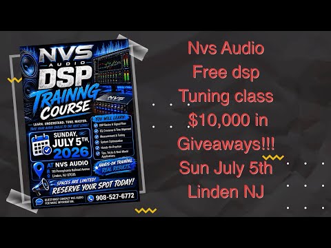 Nvs Audio free motorcycle DSP  training class here at Nvs Audio in Linden Sunday July 5th at 12pm
