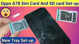 Oppo A78 New Sim tray Setup // How to insert sim and sd card in Oppo A78