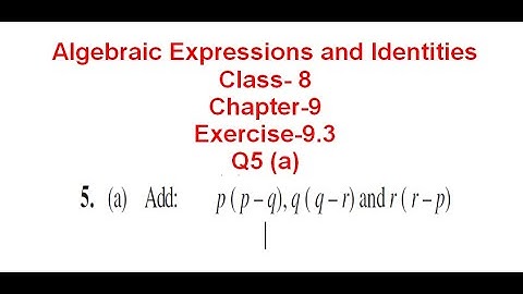 NCERT Solution CLASS-8VIII Math CHAPTER- 9 Algebraic Expressions and Identities Exercise-9.3@bhullar