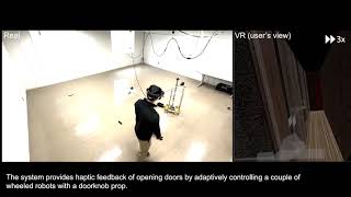 RedirectedDoors+: Door-Opening Redirection with Dynamic Haptics in Room-Scale VR