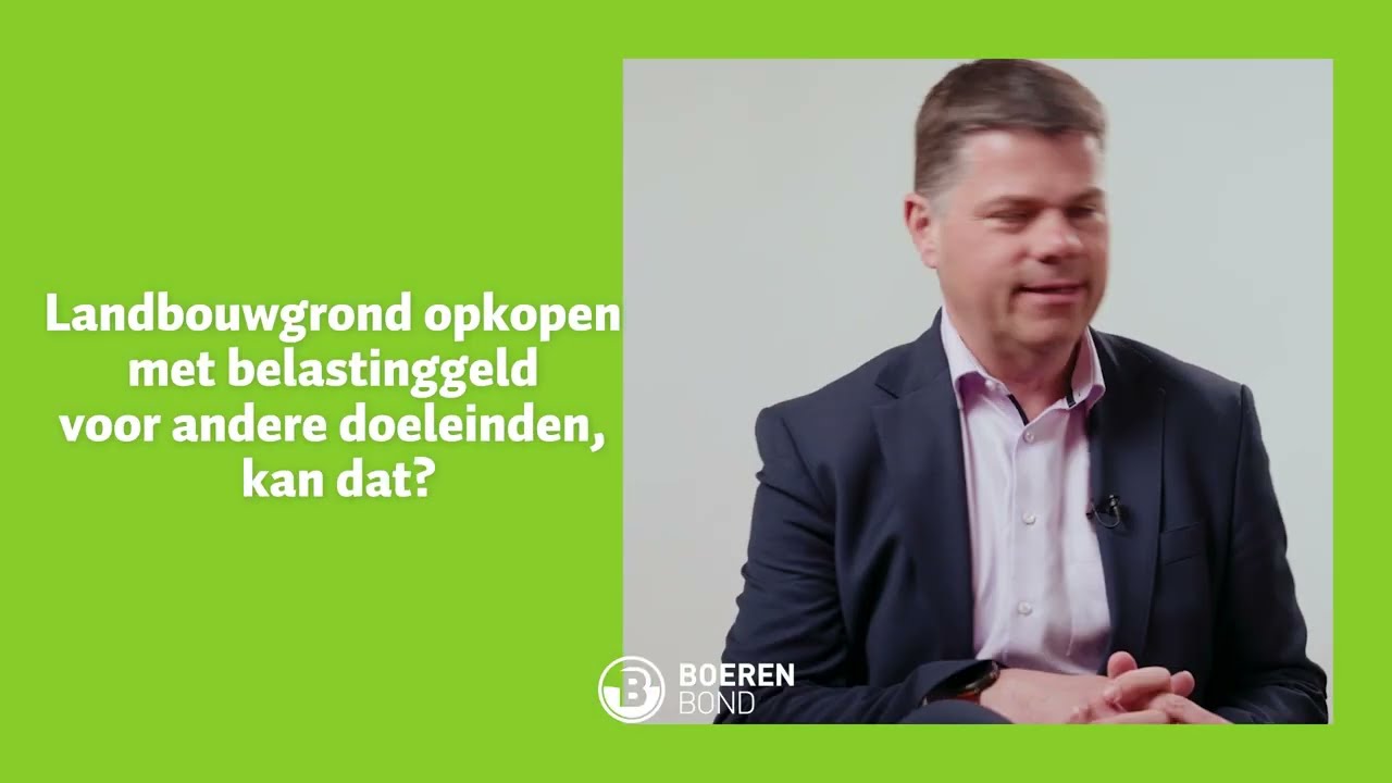 Landbouwgrond opkopen met belastinggeld voor andere doeleinden, kan dat?
