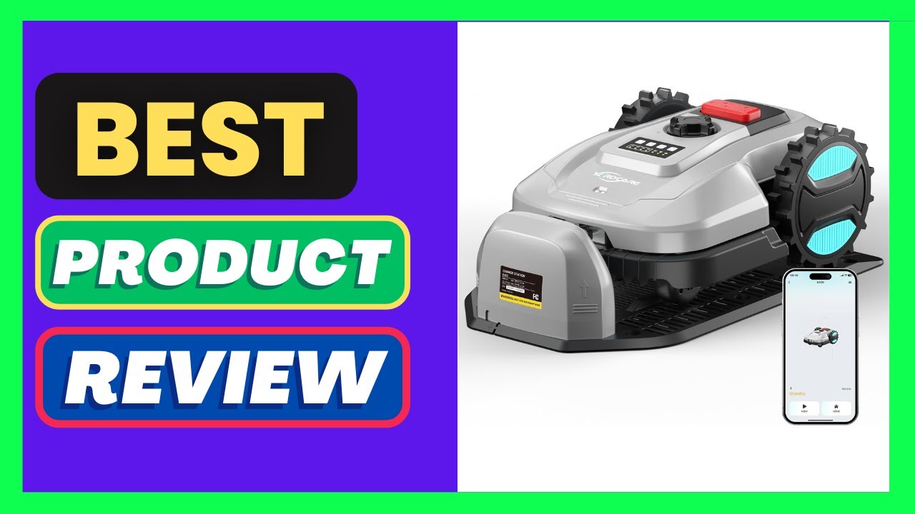 YARDCARE Robotic Lawn Mower with App Control, Automatic Charging