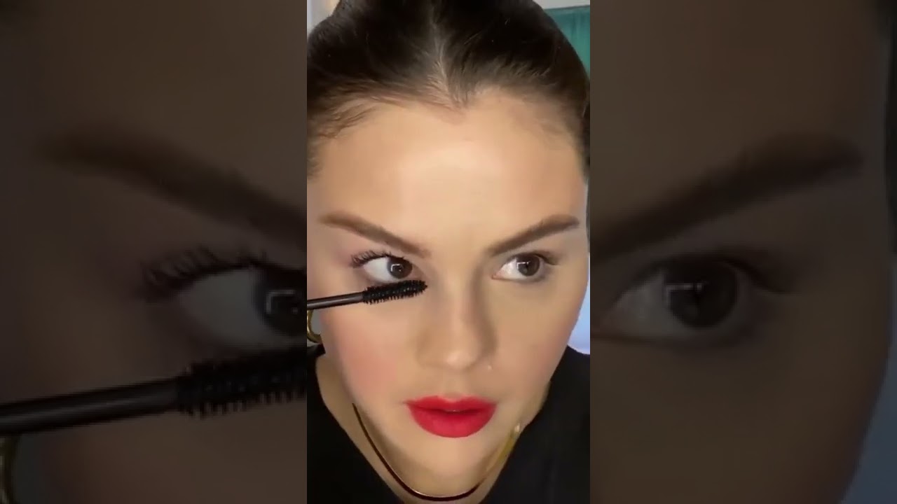 Selena and iconic perfect strokes universal volumizing mascara from rare beauty ✨