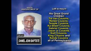 Daniel Jean Baptiste ~ Long Obituary