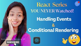 React Event Handling & Conditional Rendering Explained in Hindi | React Tutorial for Beginners