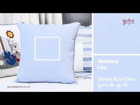 Almofada Lisa Veleiro Azul Claro | Ref: 53346
