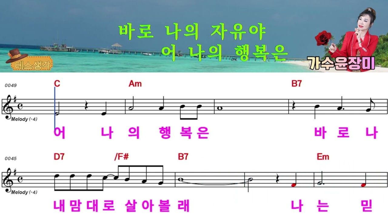 #내맘대로살아볼래#남자악보#작사윤재경#작곡최원일#금영74780#행복과자유를향한트롯🫠🫠🫠