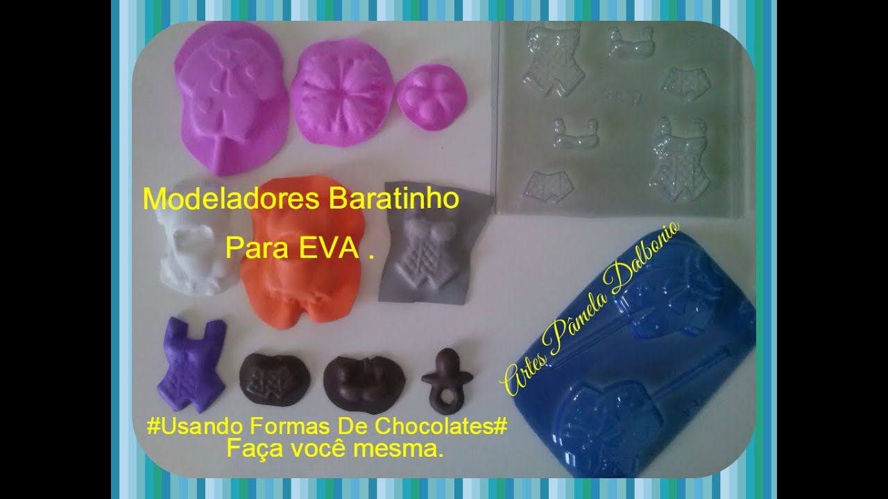 Aprenda a fazer modeladores para EVA #Baratinhos usando formas de chocolates