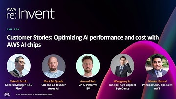 AWS re:Invent 2024 - Customer stories: Optimizing AI performance and cost with AWS AI chips (CMP208)