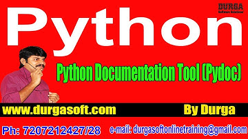 Python Tutorials || Python Documentation Tool (Pydoc) by Durga sir