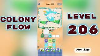 Colony Flow Level 206 Walkthrough 🐜 | Ant Colony Puzzle Gameplay | Mini Boss