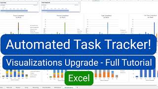 Visualizations Upgrade Tutorial for your Customizable Automated Task Tracker in Excel!