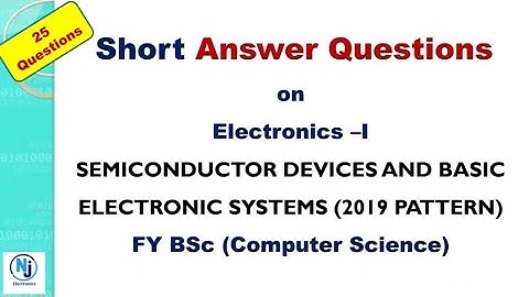 Short Answer Questions on Elect - I FY BSc (CS)- Semiconductor Devices and Basic Electronic Systems