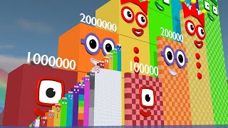 Looking for Numberblocks Step Squad 1 vs 400000 to 6 MILLION Standing Tall Numbers Patterns