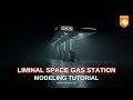 Blender Gas Station Night Scene Full Free Tutorial / Blender 3.6