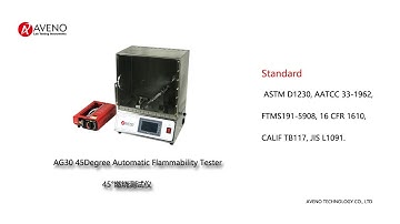 AG30 45 Degree Automatic Flammability Tester experiment procedure