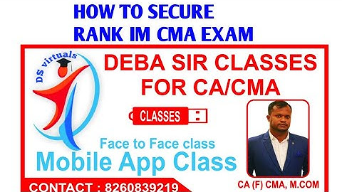 How To Get RANK In CMA EXAM    BY CMA DEBADATTA SWAIN