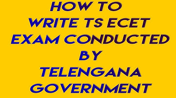 HOW TO WRITE TS ECET MOCK TEST CONDUCTED BY TS GOVERNMENT