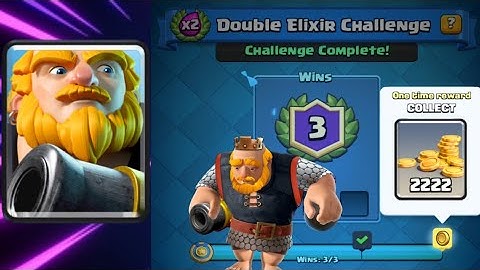 BEST DECK FOR DOUBLE ELIXIR CHALLENGE 3 WINS LIVE GAMEPLAY - Clash Royale