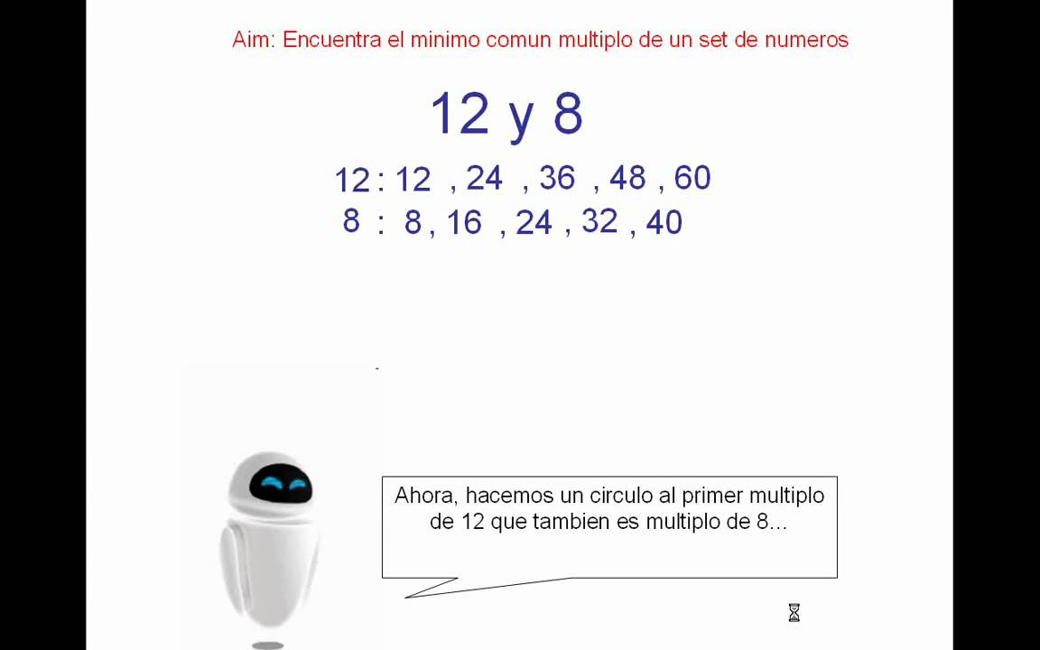 Least Common Multiple in spanish