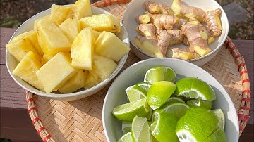 Nước ép chống viêm tốt cho tiêu hoá Gừng Dứa Chanh 