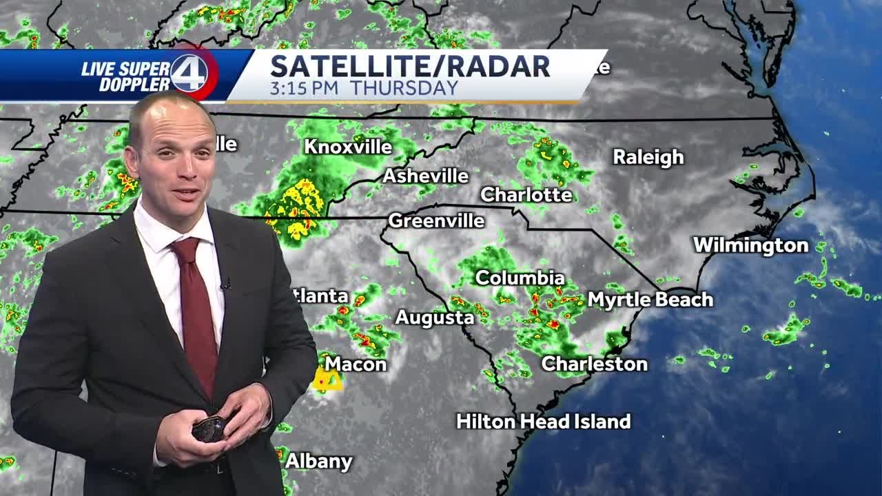 Scattered showers continue in the Upstate - YouTube