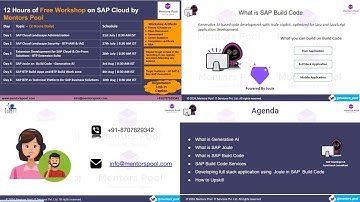 SAP Build Code with SAP Joule 2025 | Full-Stack App Dev with Generative AI | Day 4 Workshop