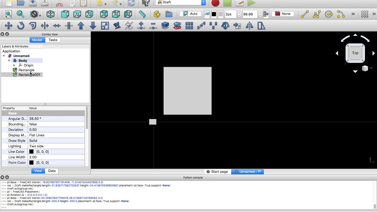 FreeCad 0.18.4 - print preview of draft is blank