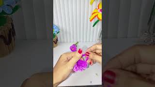 Diy Bunga Kawat Bulu, Bunga Terompet Dari Kawat Bulu, Bunga Pipe Cleaner
