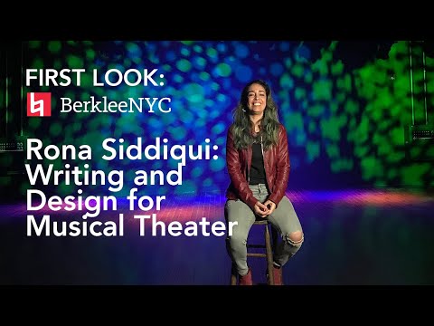 Rona Siddiqui: Writing and Design for Musical Theater (First Look Livestream)