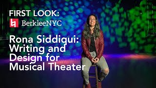 Rona Siddiqui: Writing and Design for Musical Theater (First Look Livestream)