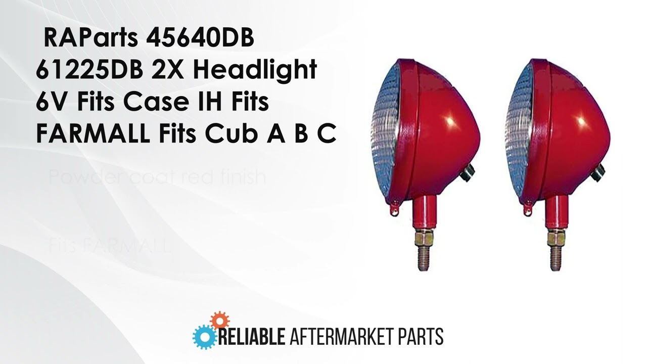 12 Volt Headlight Set Fits FARMALL Fits Cub A B C H M Super 61225DB 140 300 W9