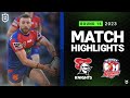 NRL 2023 | Newcastle Knights v Sydney Roosters | Match Highlights