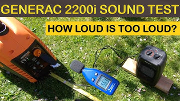 GENERAC GP2200i SOUND TEST - DECIBELS UNDER LOADS