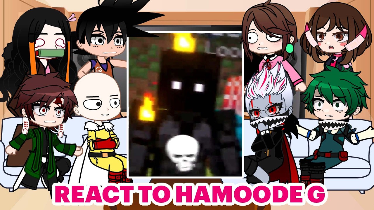 Anime Characters React To HamoodeG || Gacha reacts to Minecraft + INVINCIBLE + AJ