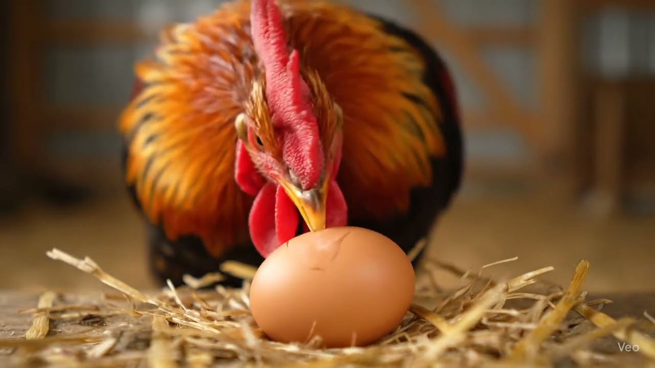 ASMR | Golden Hour Rooster | Egg Eating Sounds (8-Second Challenge)